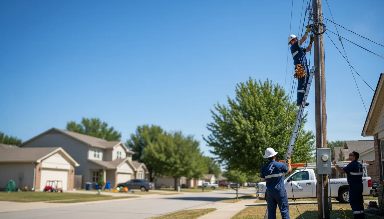 Residential electrician providing installation services in Du Bois, NE